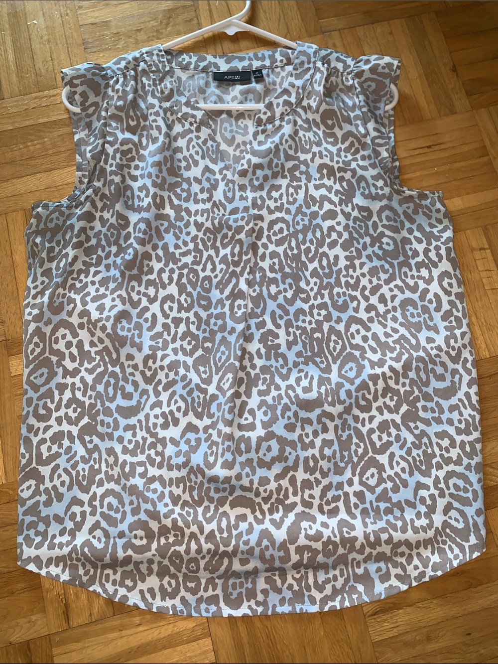 Apt. 9 Leopard Print Sleeveless Cap-Sleeve Blouse - Women’s Size Medium